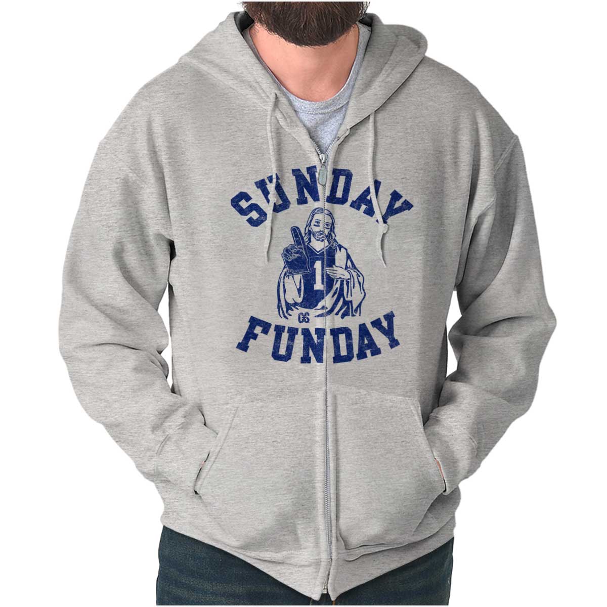 Jesus Sunday Funday Zip Hoodie