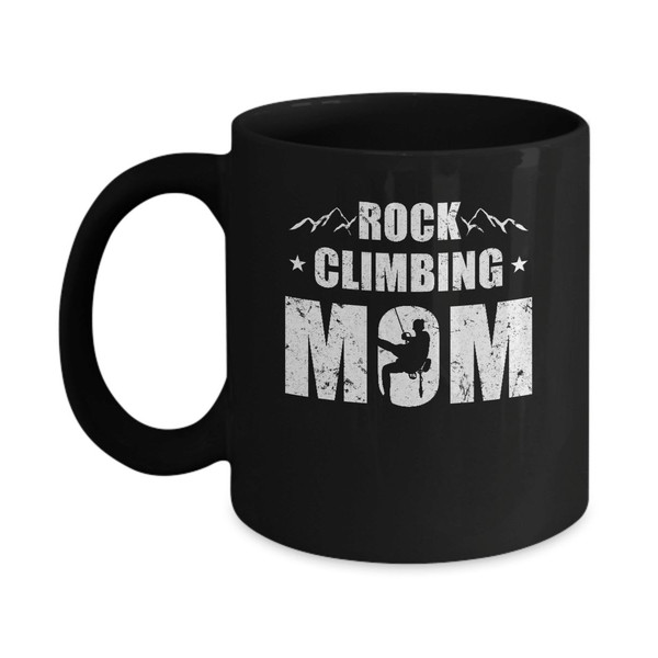 Rock Climbing Mom Distressed Mountain Climber Mothers Day Mug