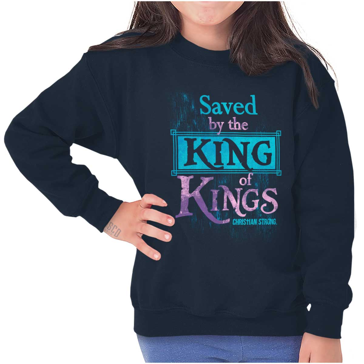 Saved By King Of Kings Youth Sweatshirt