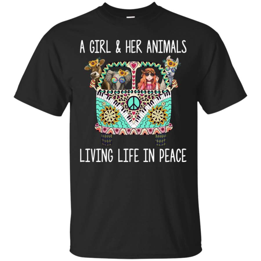 AGR A Girl And Her Animals Living Life In Peace Shirt