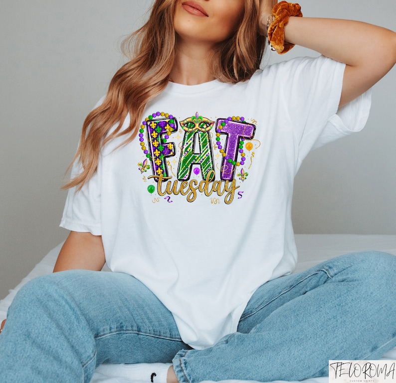 Fat Tuesday Shirt, Mardi Gras Sweatshirt, Mardi Gras Carnival Outfit, Fat Tuesday Gift, Mardi Gras Mask Crewneck, Mardi Gras Party Tee