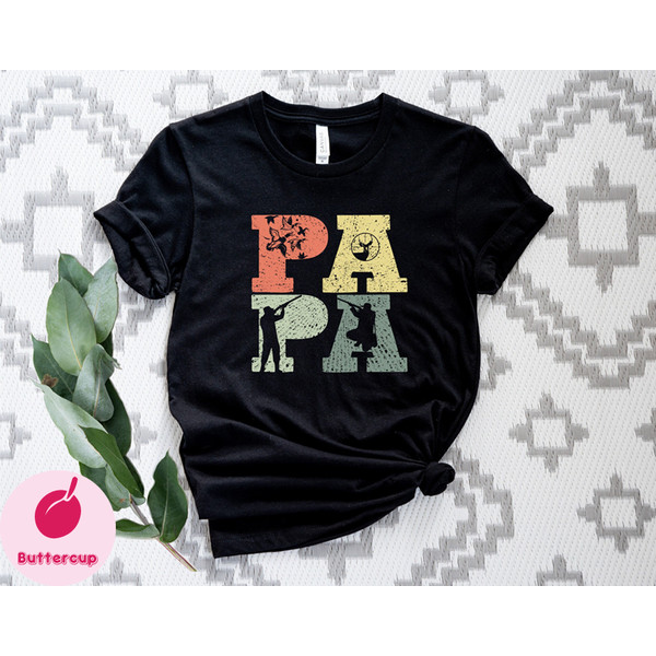 Hunter Papa Tshirt, Hunting Dad Tee, Cool Papa Shirt, Funny Father Shirt, Top Papa Shirt For Husband, Fathers Day Gift