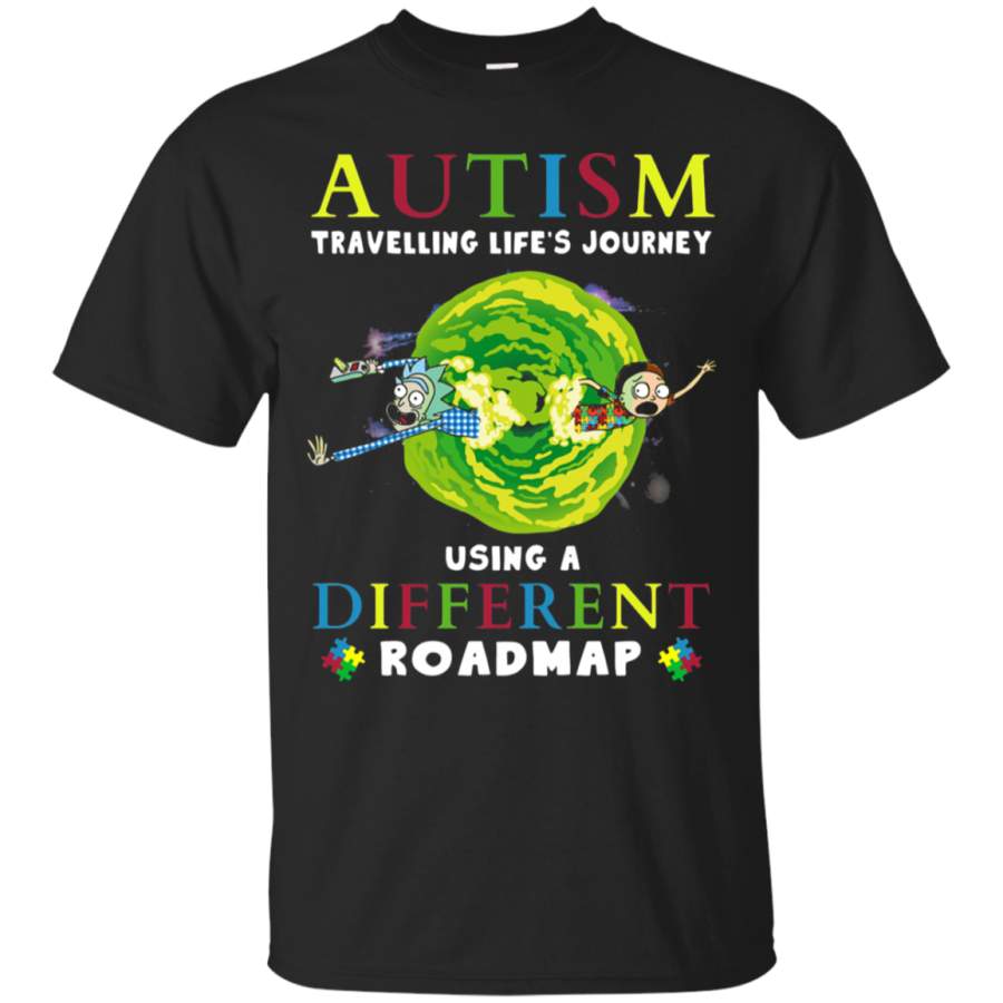 AGR Autism Travelling Life’s Journey Using A Different Roadmap T-Shirt