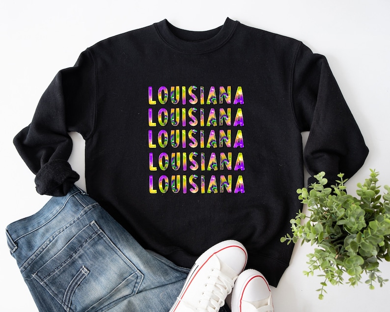 Louisiana Mardi Gras Parade Sweatshirt, Baton Rouge, New Orleans shirt, Cajun Creole shirt, Festival shirt, Mardi Gras Carnival Party