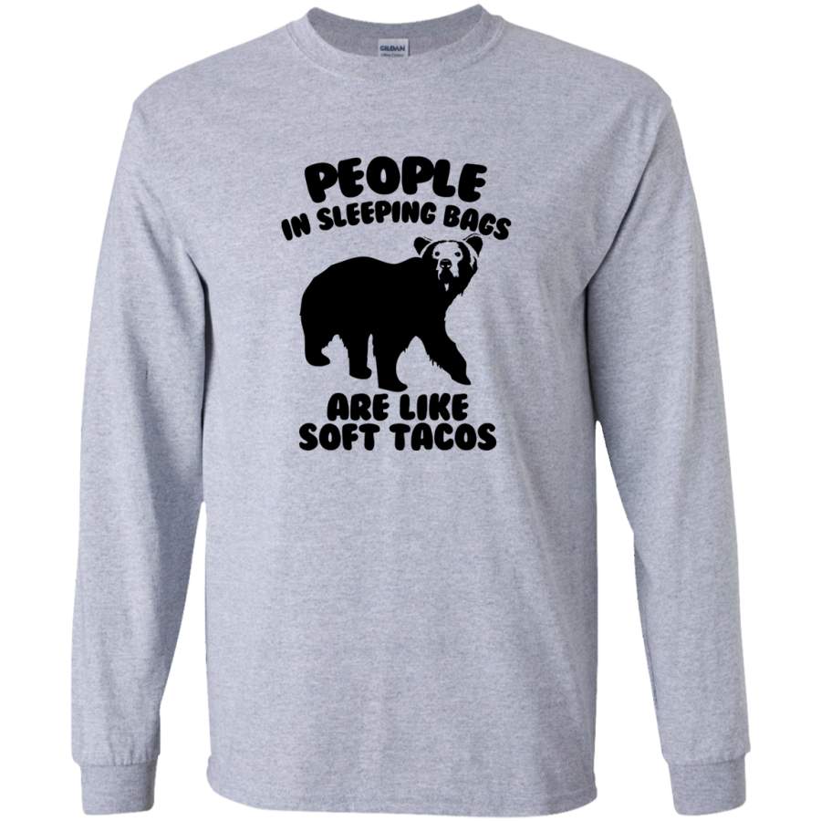 AGR Camping Humor – Bear Food Long Sleeve T-Shirt