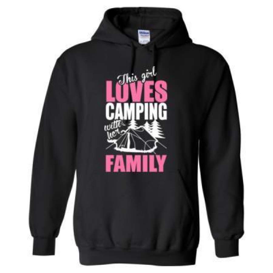 AGR This Girl Loves Camping Family – Heavy Blend™ Hooded Sweatshirt