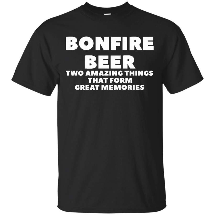 AGR Bonfire Beer Form Memories Funny Camping T-Shirt