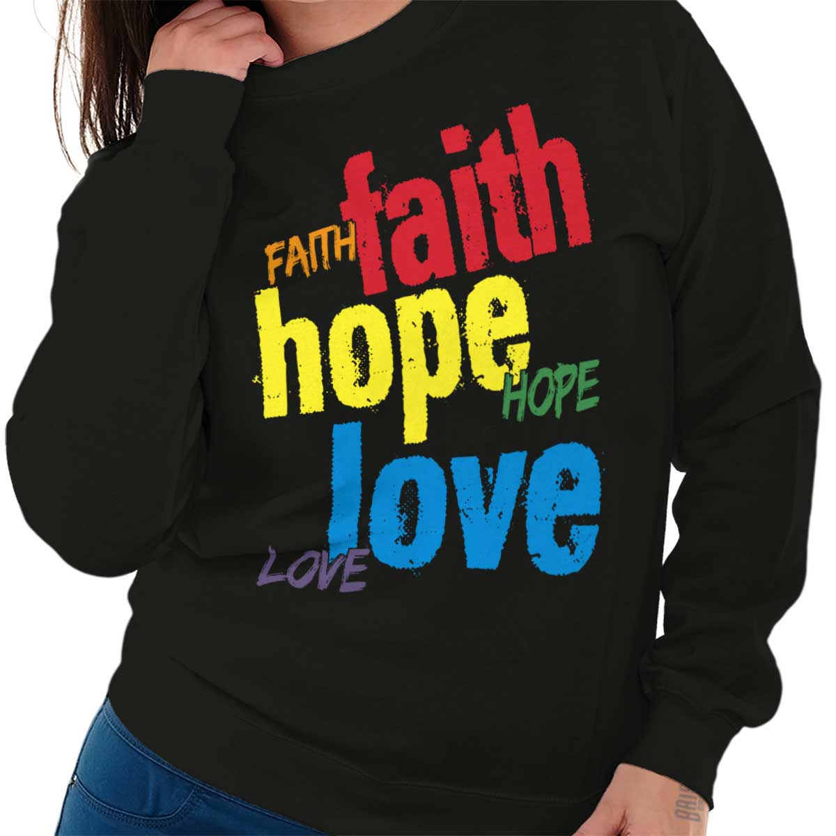 Color Faith Hope Crewneck Sweatshirt