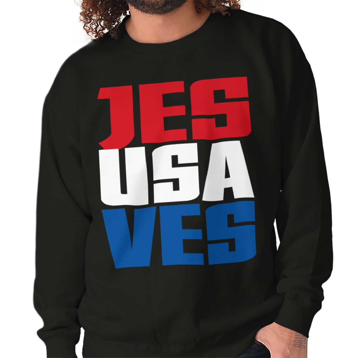 Jesus Saves Usa Crewneck Sweatshirt