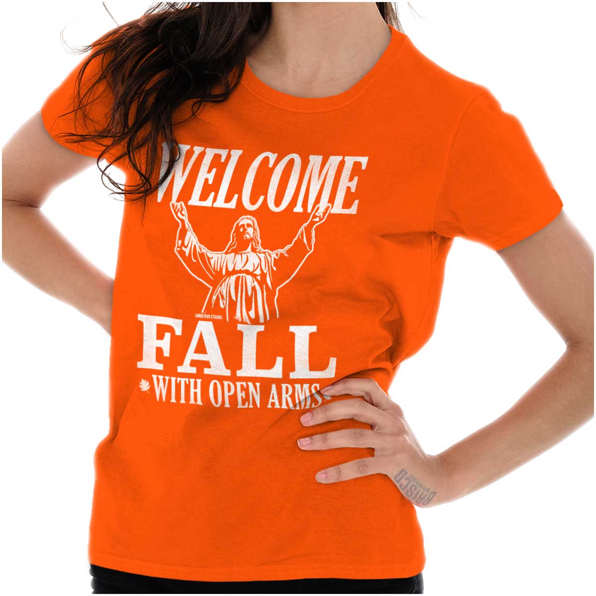 Welcome Fall Ladies T Shirt