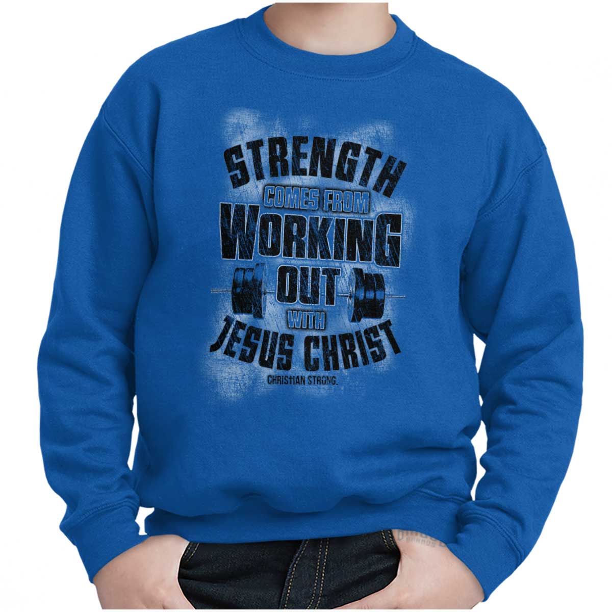 Working Out With Christ Youth Sweatshirt