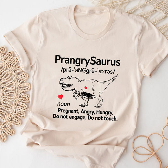 Mother’s Day – Funny Prangrysaurus Dinosaur Shirt, Pregnant Angry Hungry Mom Shirt, Gift For New Mom, Mom To Be Shirt, Expecting Mom Shirt, Funny Pregnant Mom, Baby Reveal, Pregnancy Announcement – Personalized Shirt