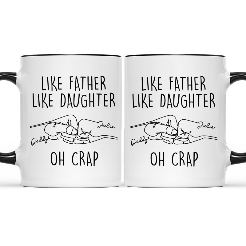 Like Mother Like Son – Family Personalized Custom Accent Mug – Father’s Day, Mother’s Day, Birthday Gift For Dad, Mom