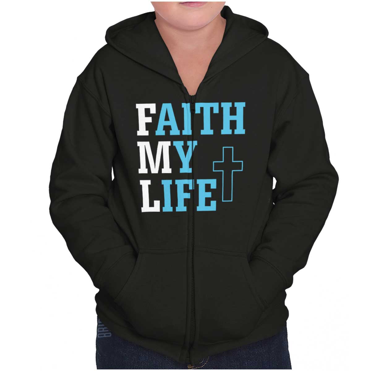 Faith My Life Youth Zip Hoodie