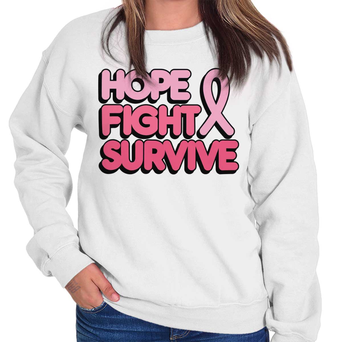 Hope Fight Survive Bca Crewneck Sweatshirt