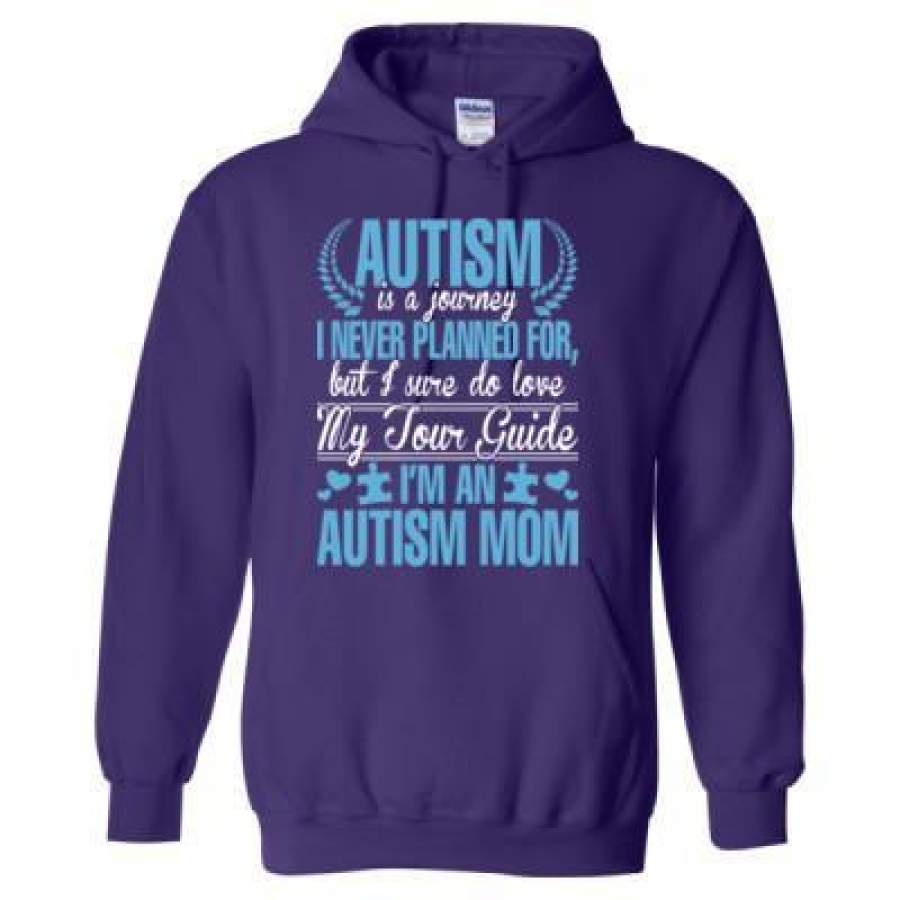 AGR Autism Is A Journey I Never Planned For But I Sure Do Love My Tour Guide Im An Autism Mom – Heavy Blend™ Hooded Sweatshirt