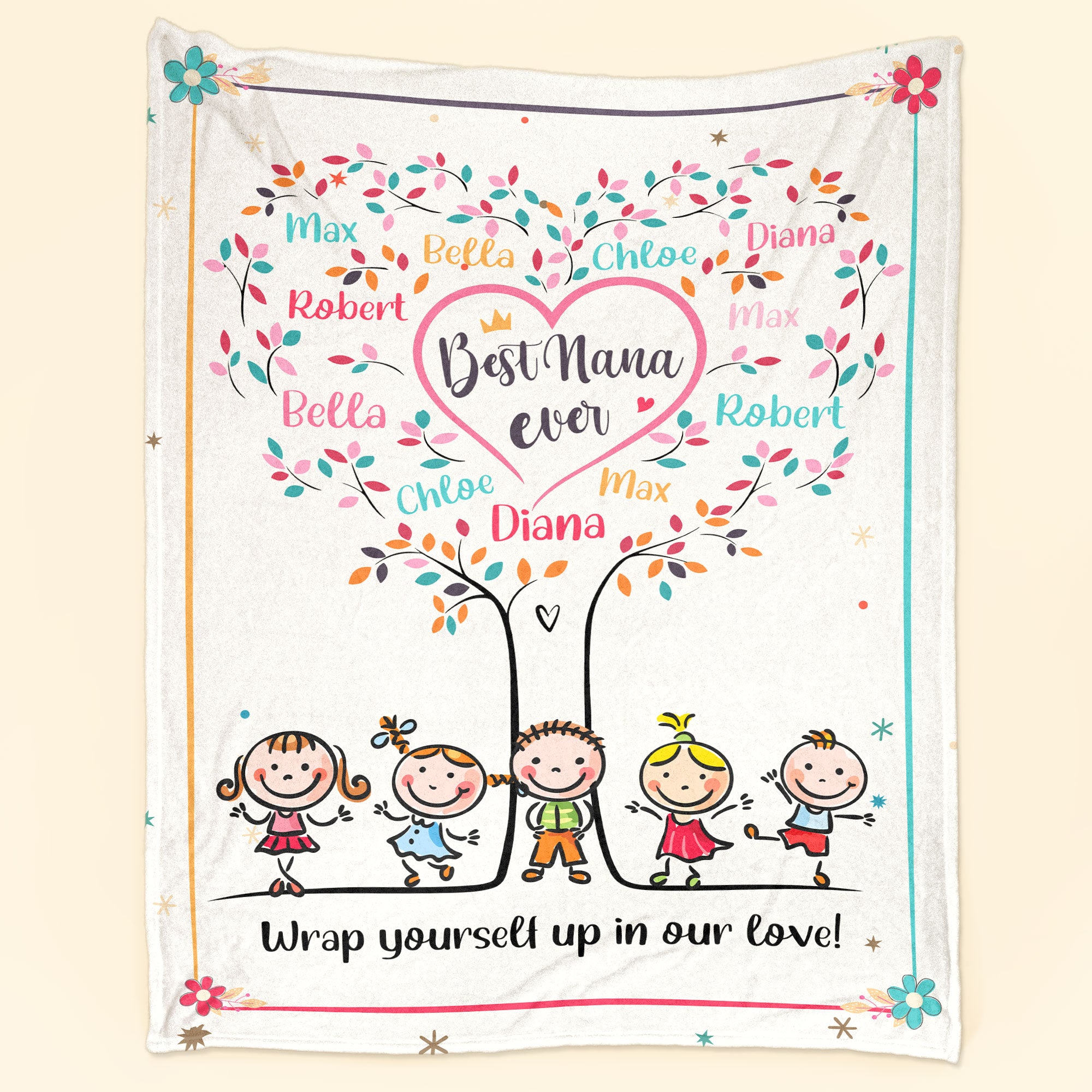 Wrap Yourself Up In Our Love – Personalized Blanket