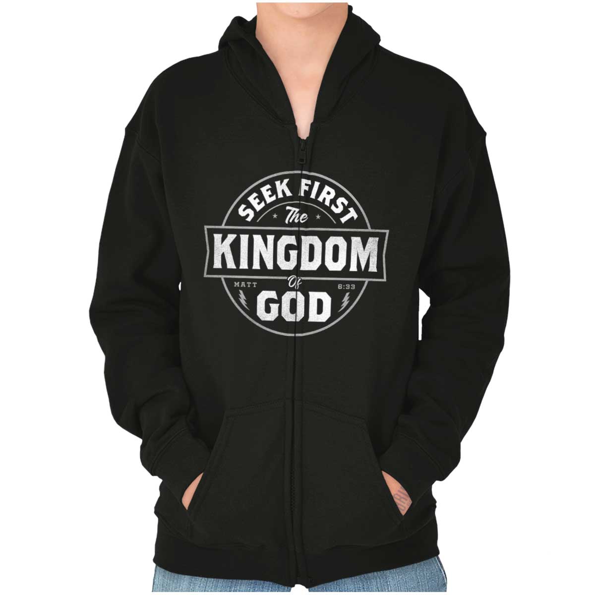 Seek First The Kingdom Youth Zip Hoodie