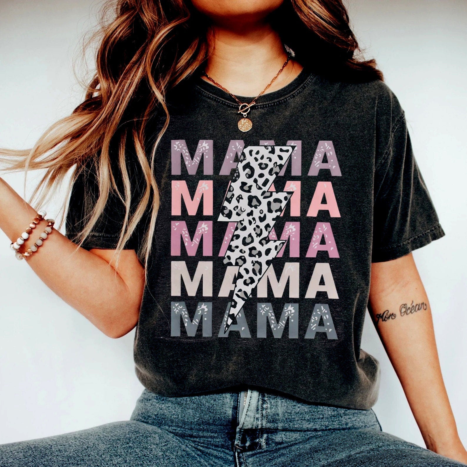 Acdc Mama Shirt I Rock And Roll Mom T-Shirt I Funny Mommy T-Shirt I Cute Women’S Motherhood Tees I Cool Mom Graphic Tees I Boy Mama Shirt