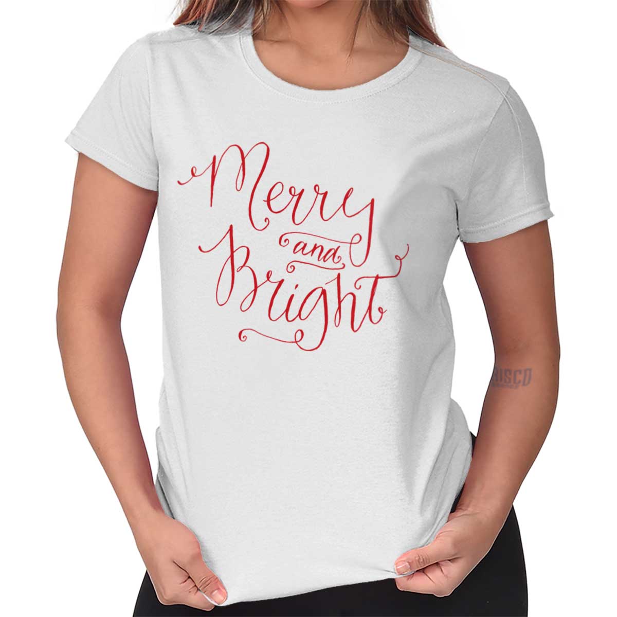 Merry & Bright Ladies T Shirt