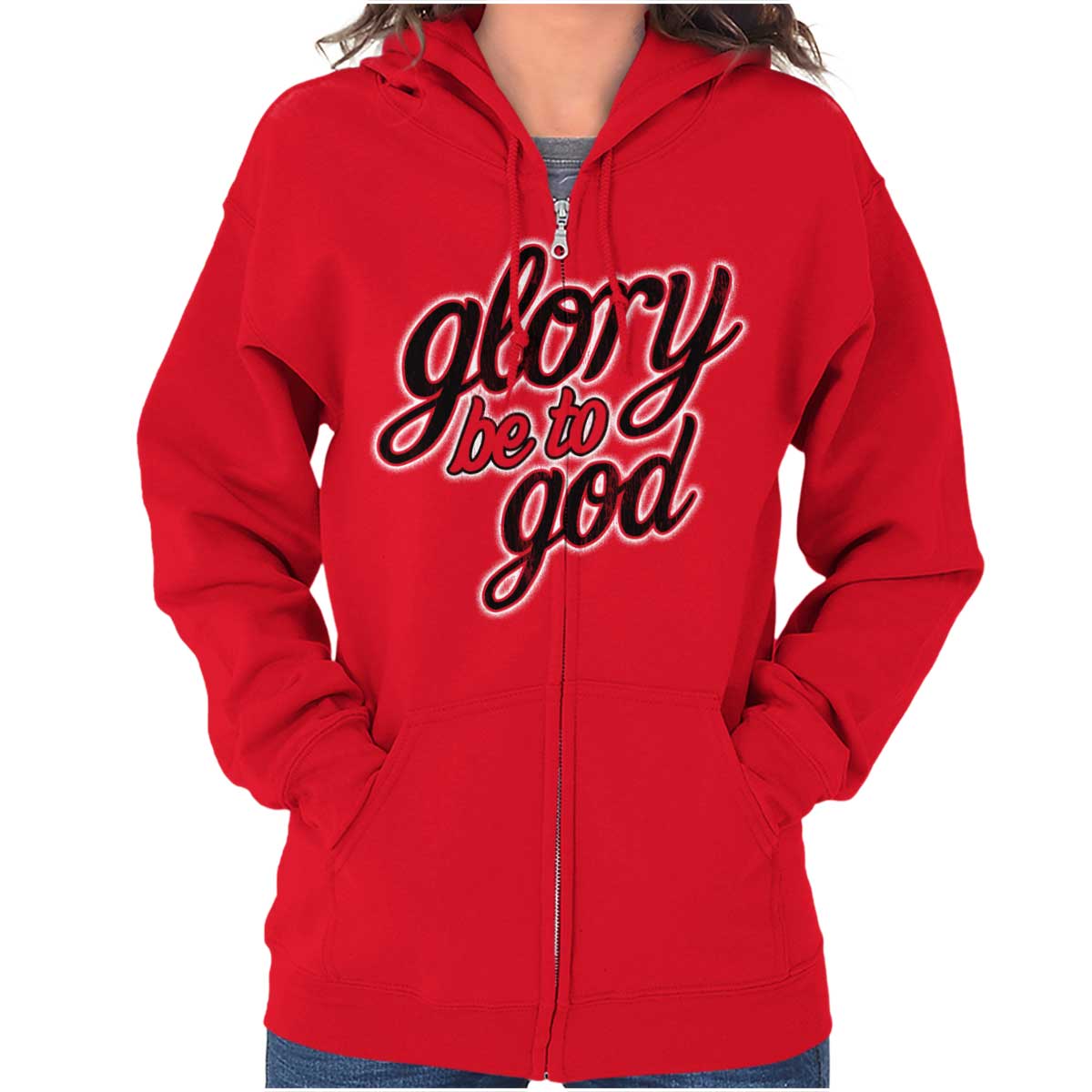 Glory Be To God Zip Hoodie