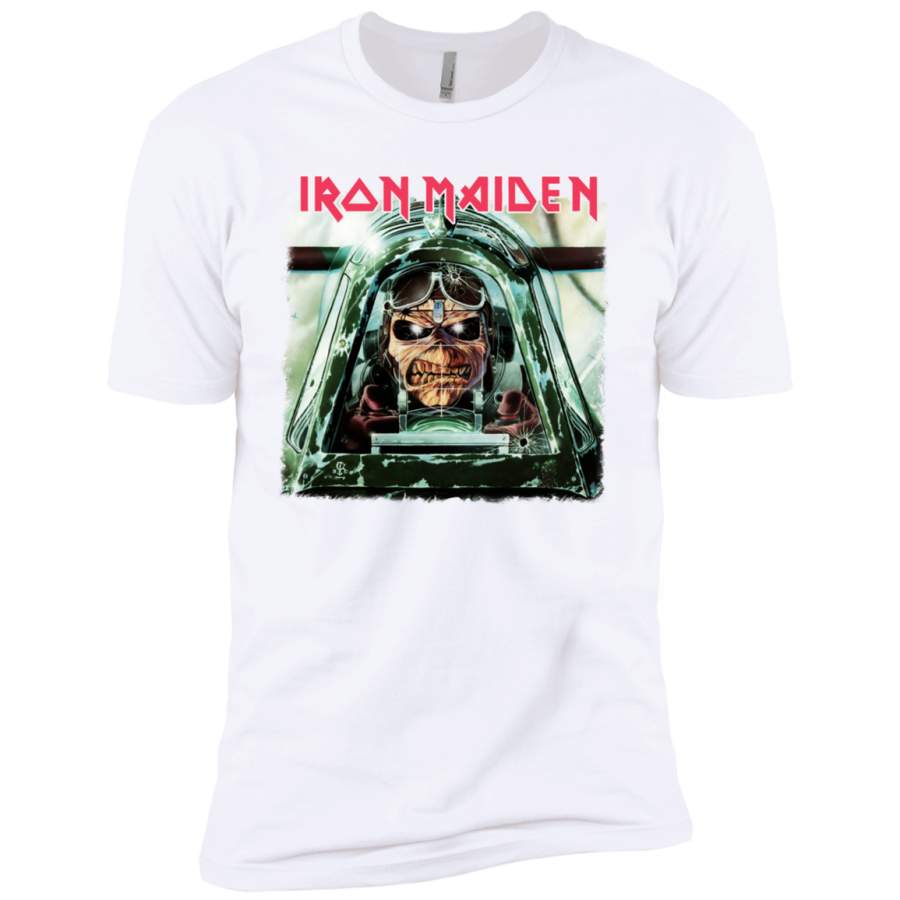 1171 Iron Maiden ACES High Gunner Maiden England 2014 Official Tour T-shirt Premium T-Shirt