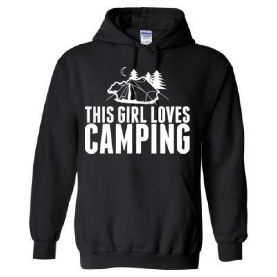 AGR This Girl Loves Camping – Heavy Blend™ Hooded Sweatshirt