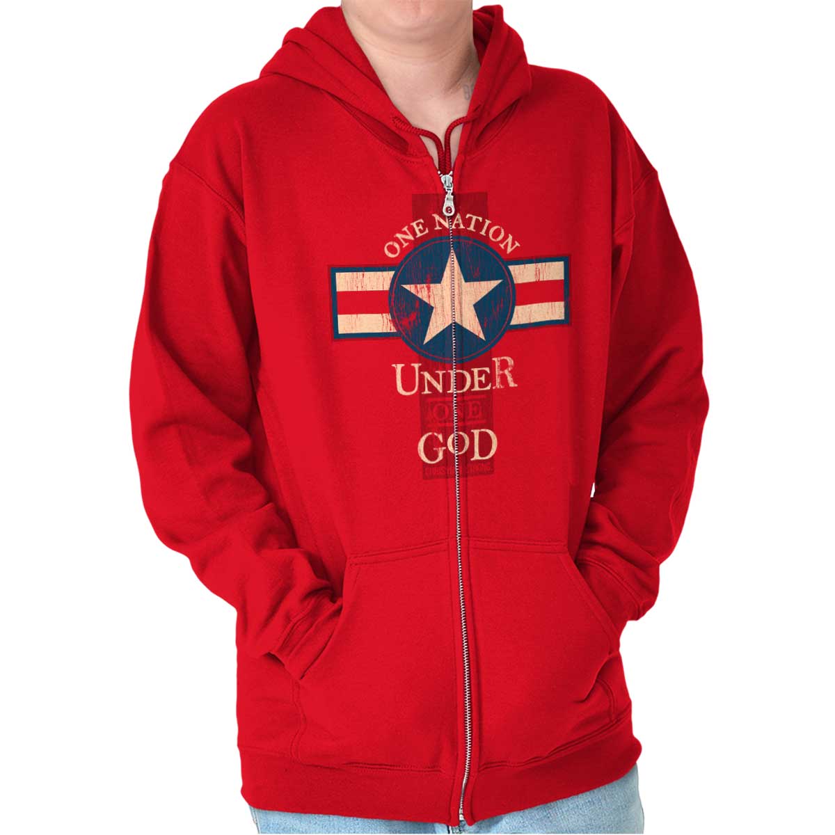 Under God Zip Hoodie