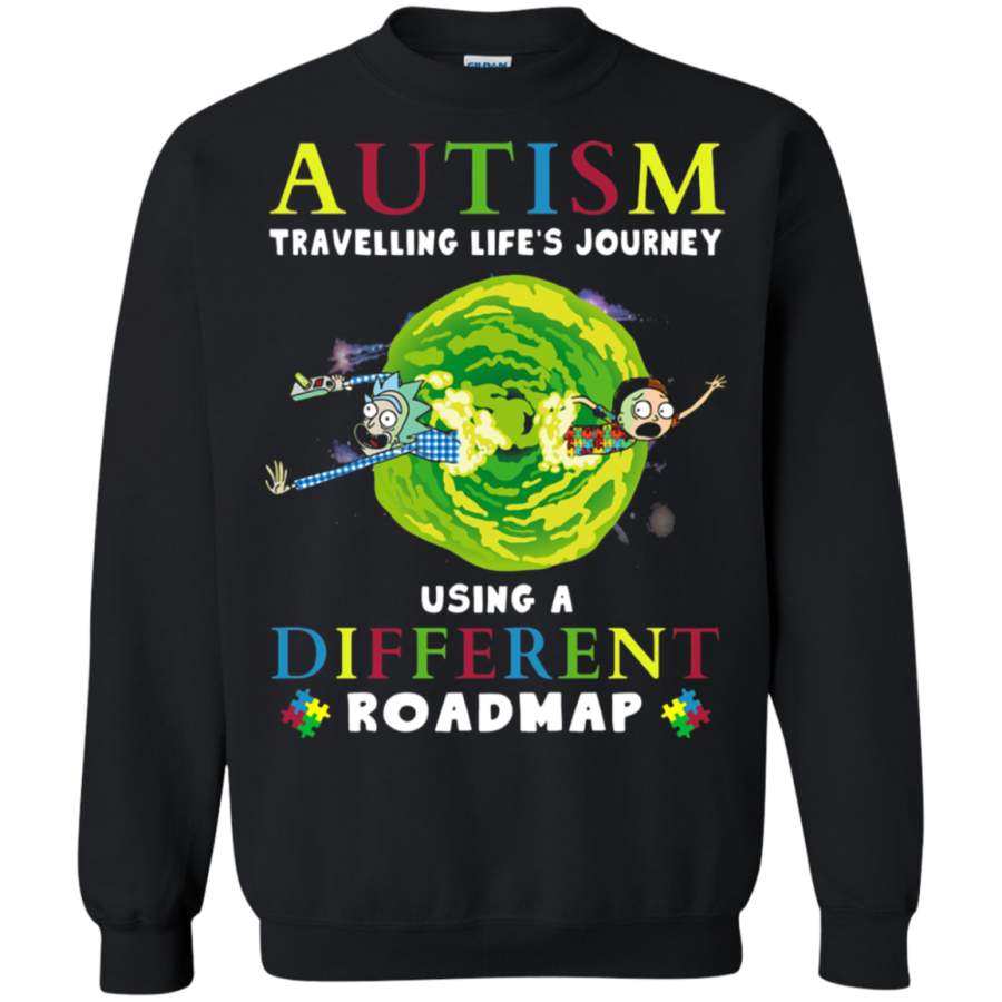 AGR Autism Travelling Life’s Journey Using A Different Roadmap Sweatshirt