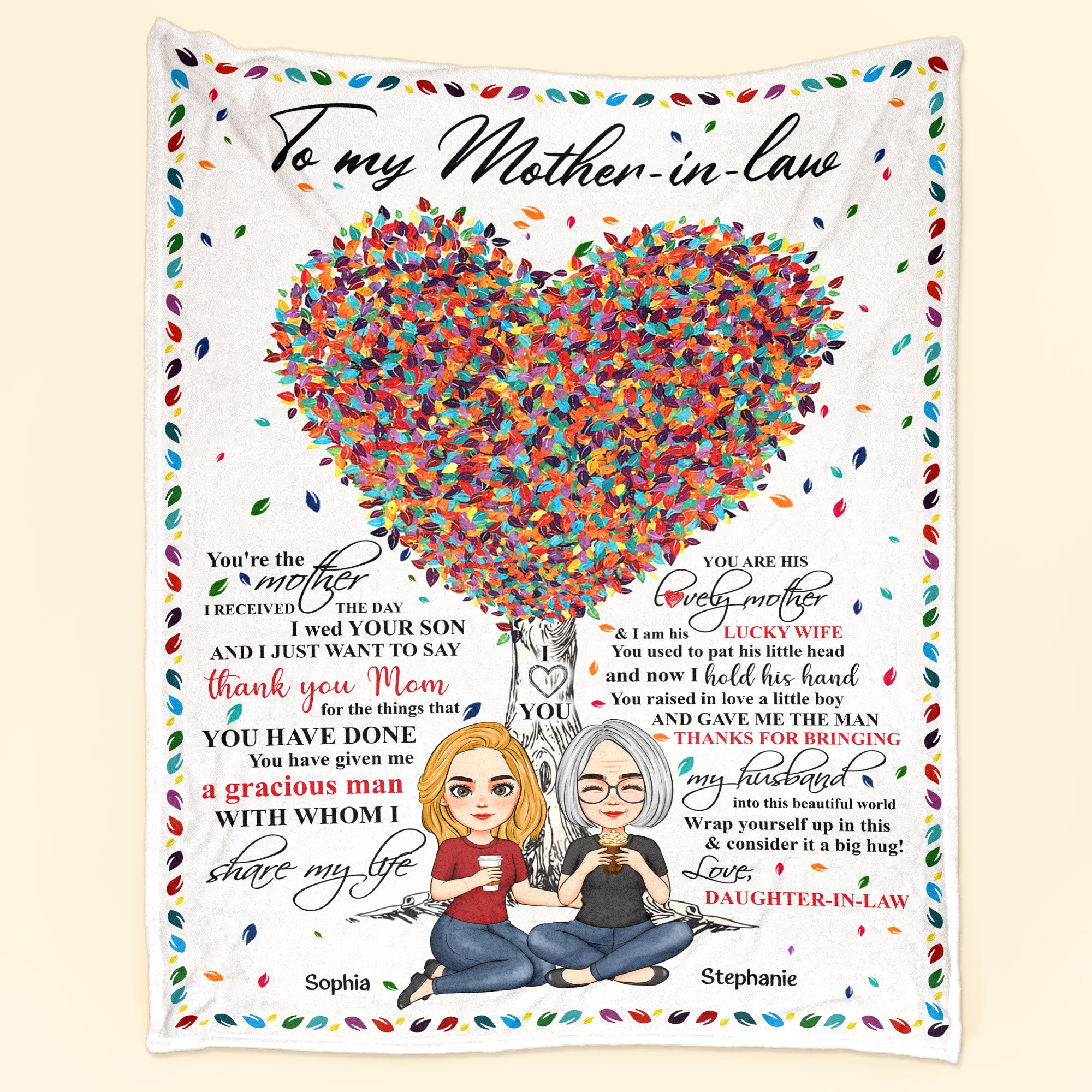 Thanks For Bringing My Husband Into This World – Personalized Blanket