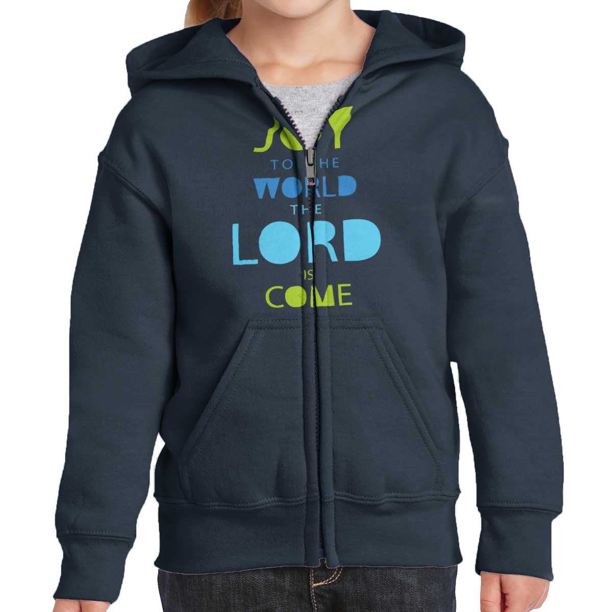 Joy To The World Youth Zip Hoodie