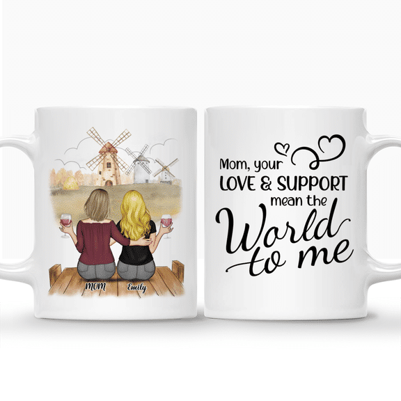 Mother’s Day – Mom, Your Love & Support Mean The World To Me – Personalized Mug