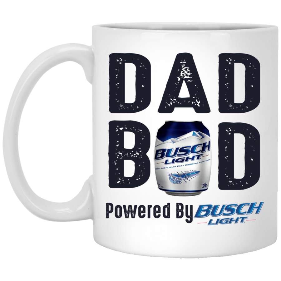 Mummy Tee Dad BOD Powered by Busch Light white White Mug