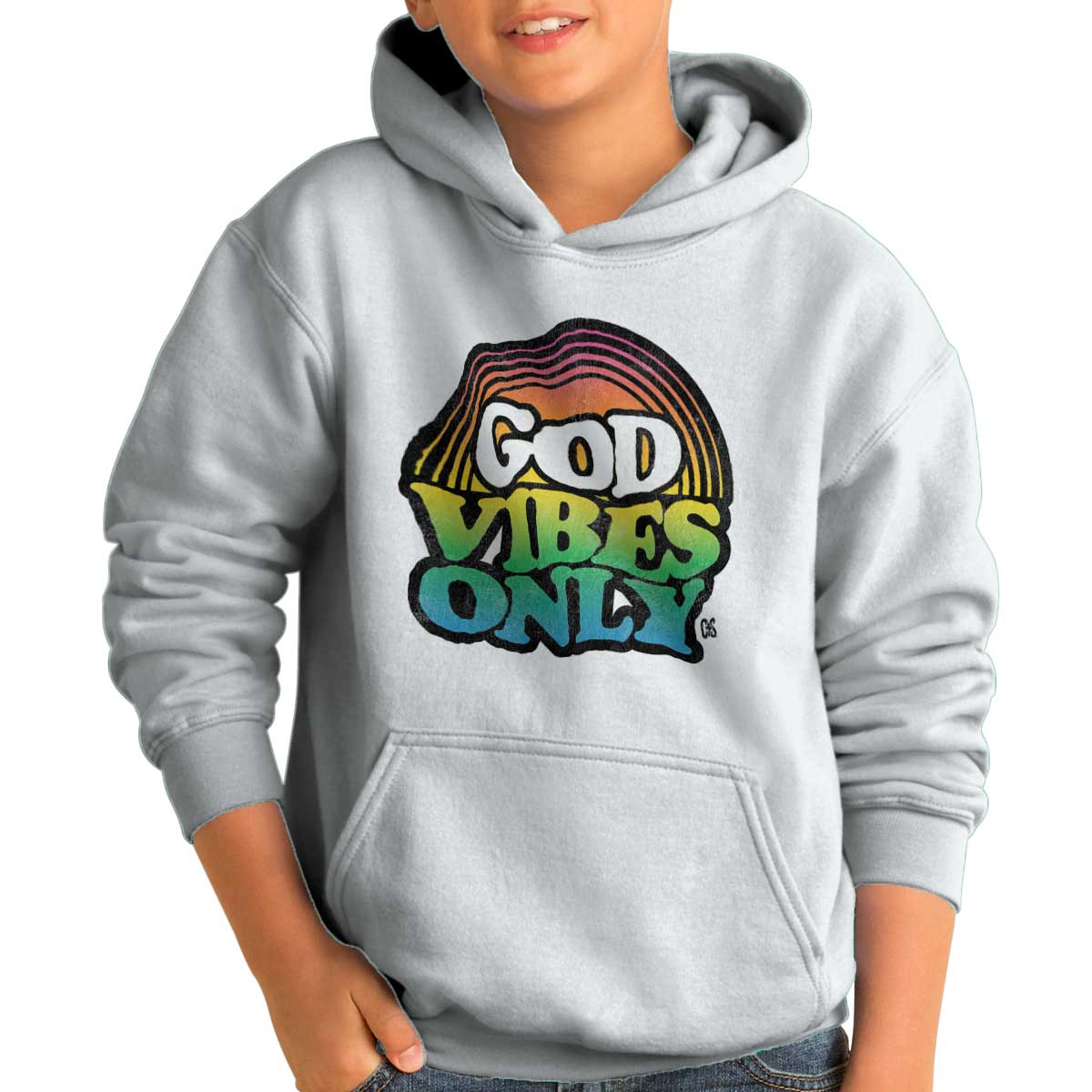 God Vibes Only Retro Youth Hoodie