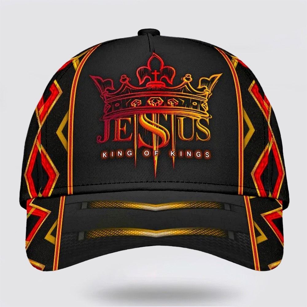 Jesus King Of Kings All Over Print Baseball Cap, God Cap, Gift Ideas For Male