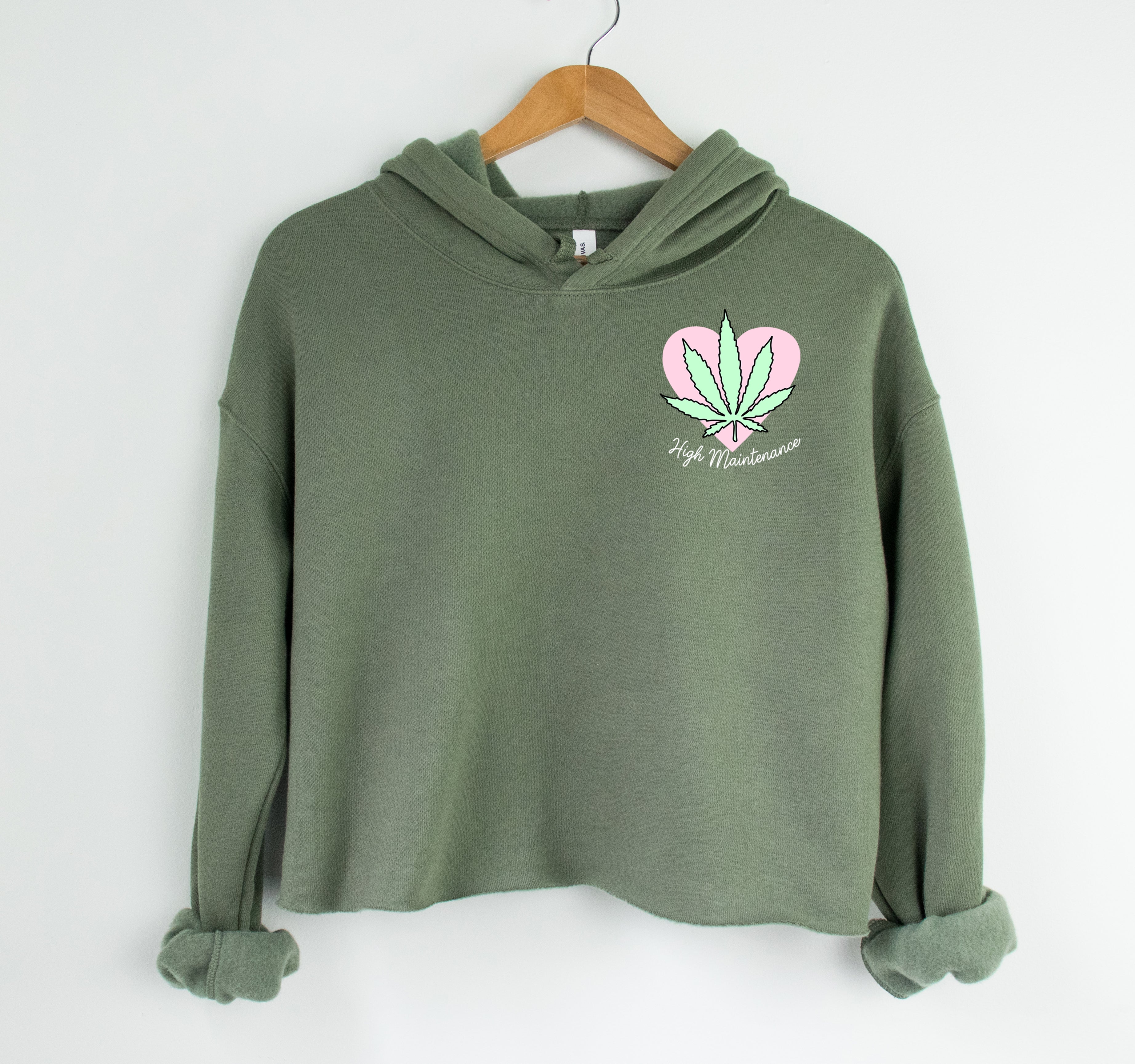 High Maintenance Crop Hoodie