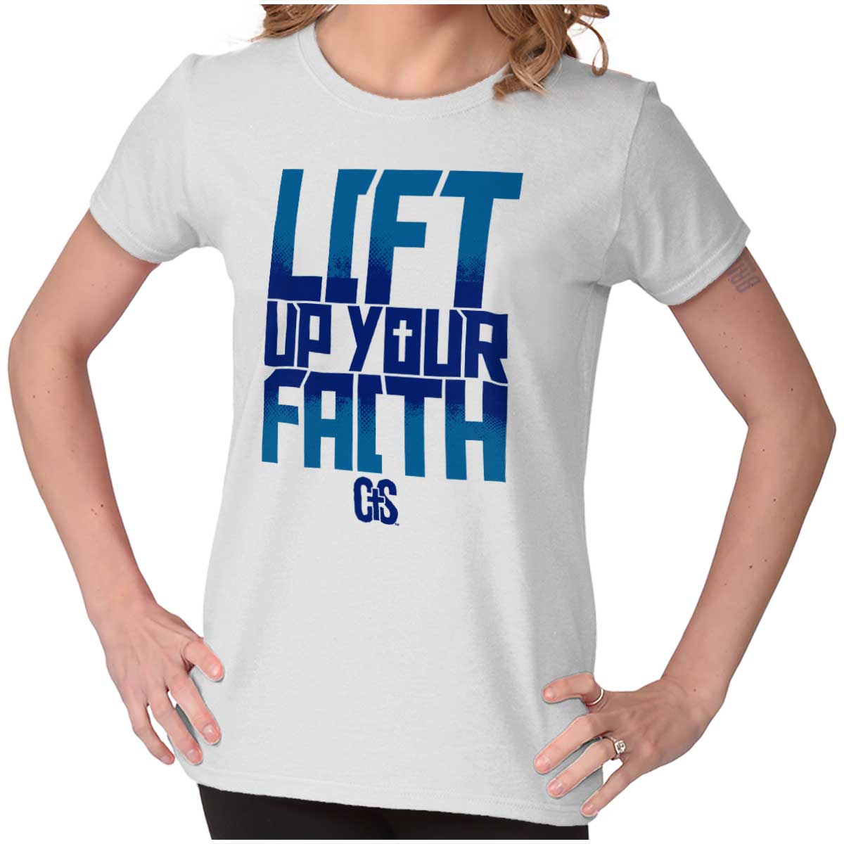 Lift Up Faith Ladies T Shirt