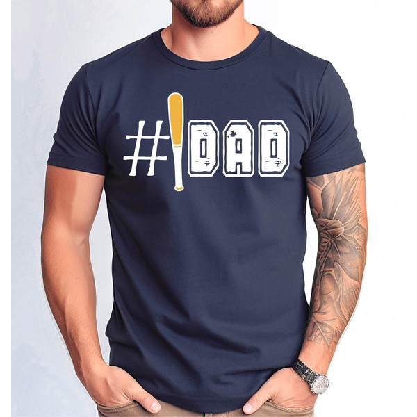 Number One Baseball Dad Tee, Dad Life Baseball Shirt, Baseball Lover Dad Shirt, Fathers Day Baseball Dad Gift Tee