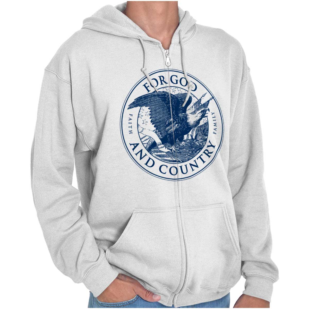 For God And Country Zip Hoodie