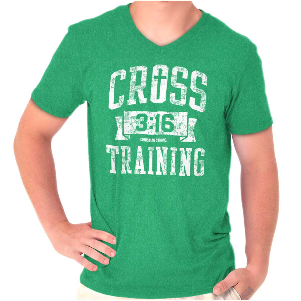 Cross Training Jesus V-Neck T Shirt