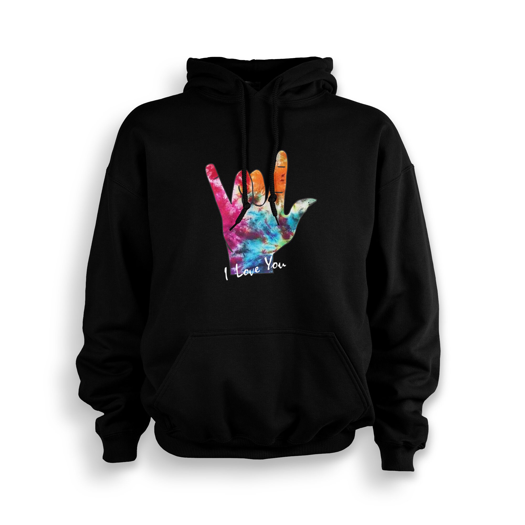 I Love You Sign Adult Hoodie | ASL | American Sign Language | Made To Order With Love