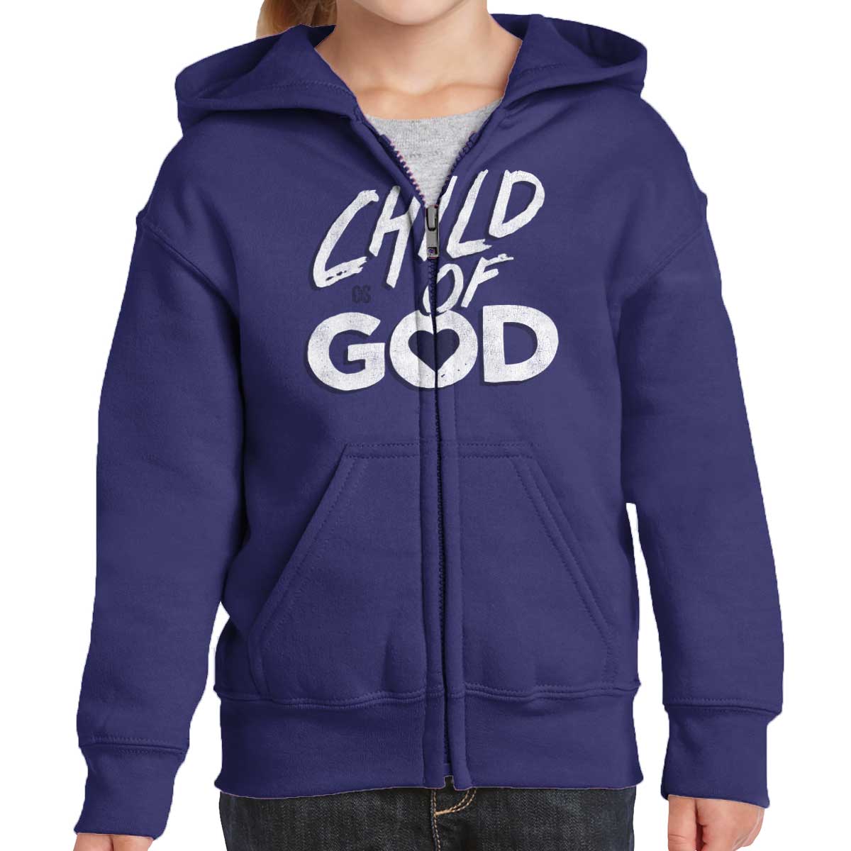 Child Of God Youth Zip Hoodie