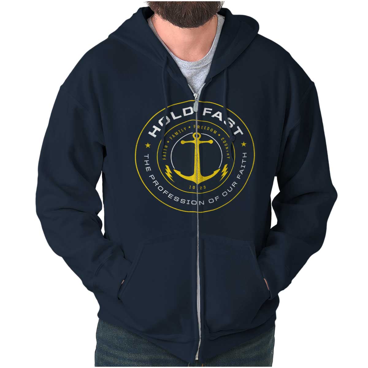 Hold Fast To Faith Zip Hoodie