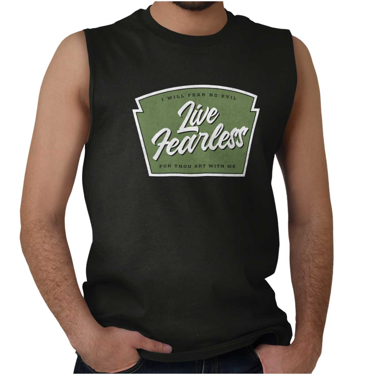 Live Fearless In God Sleeveless T Shirt