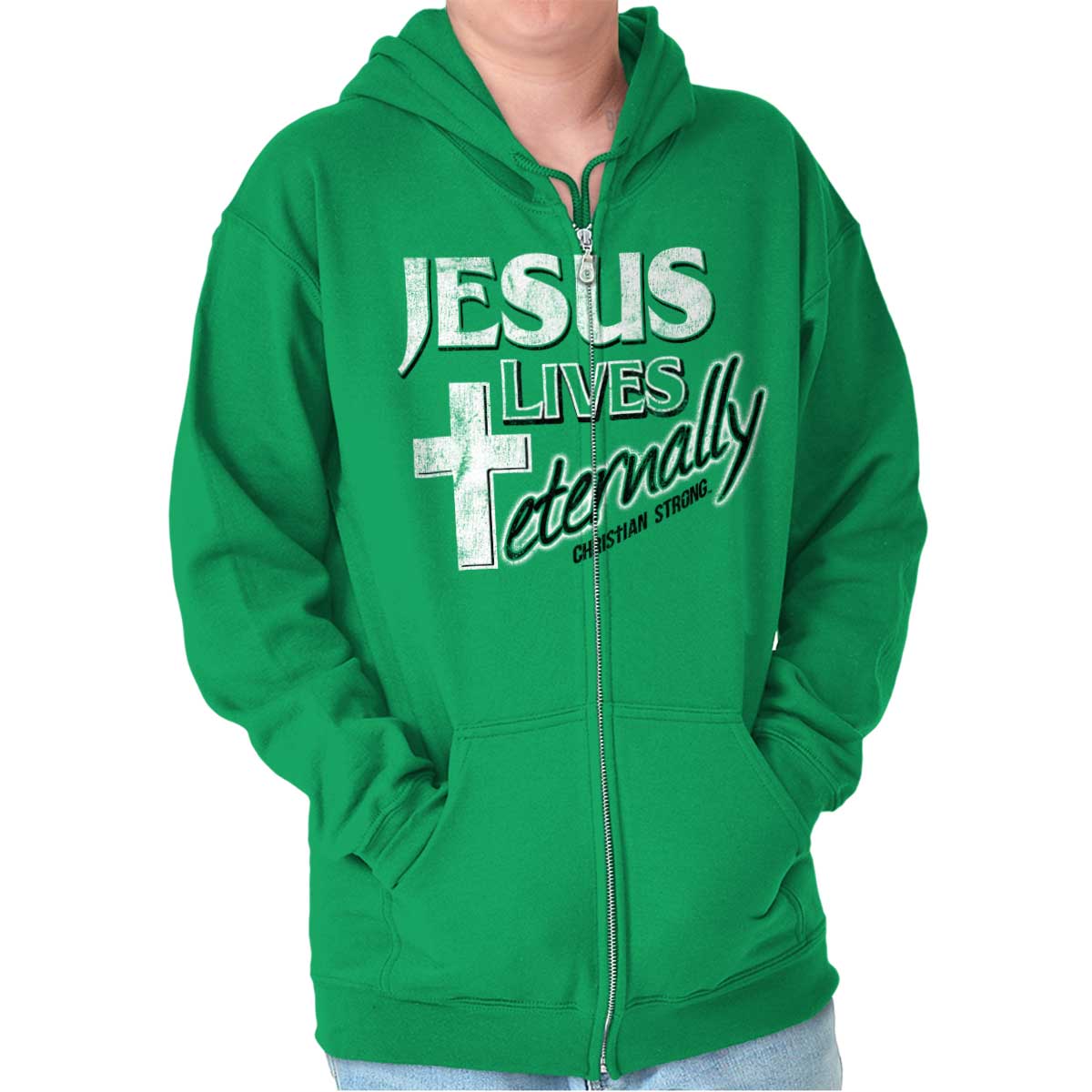 Jesus Lives Eternally Zip Hoodie