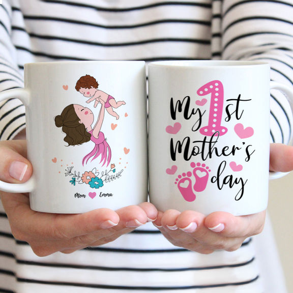 Mothers Day Mug – My 1st Mother’s day. – Personalized Mug