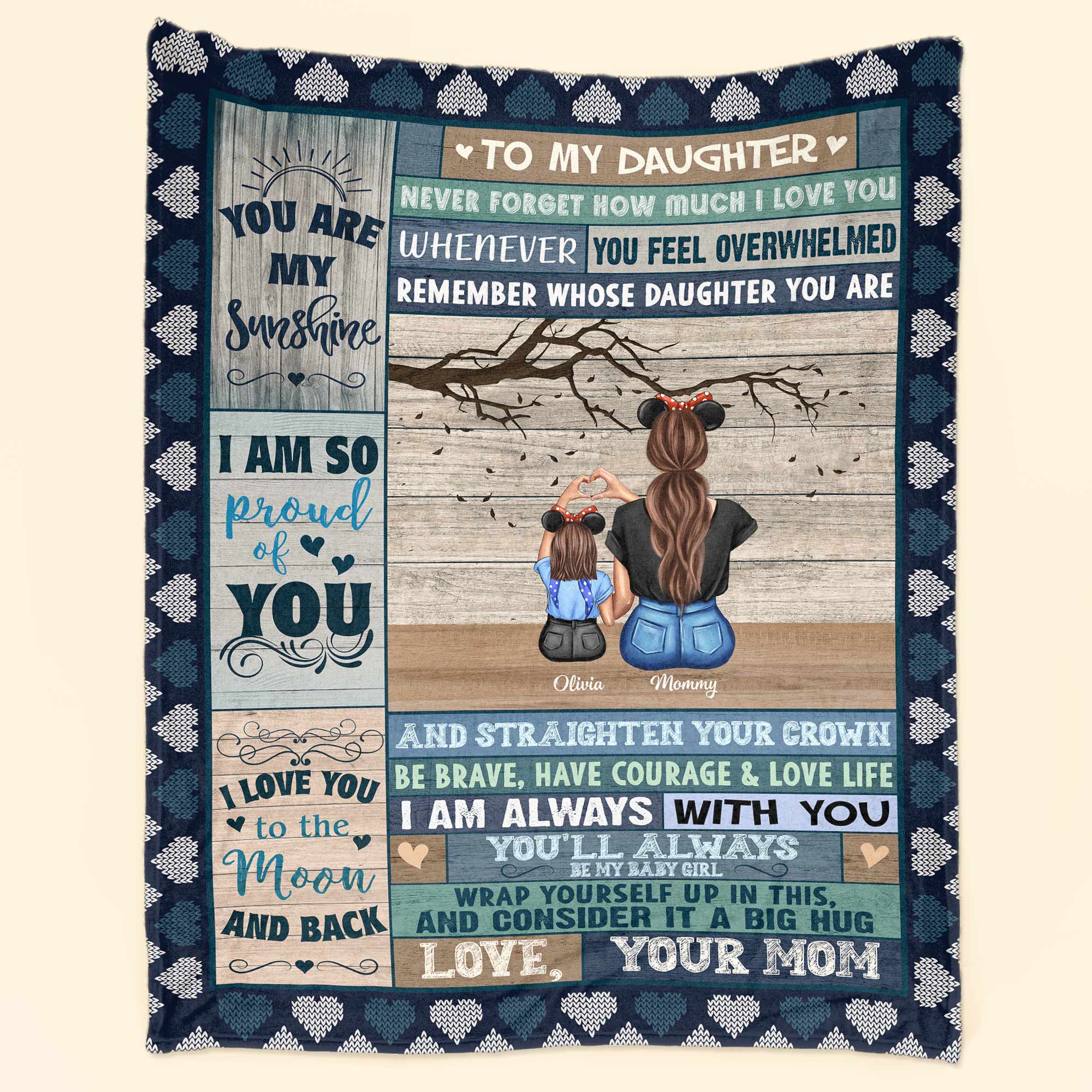 To My Daughter To My Son – Personalized Blanket