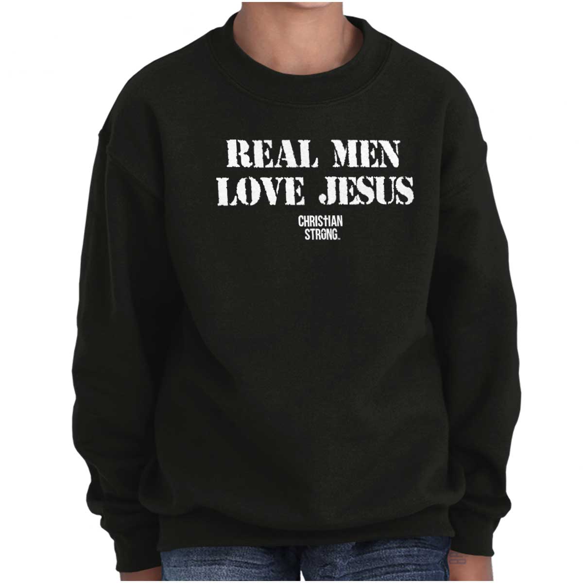 Real Men Love Jesus Youth Sweatshirt