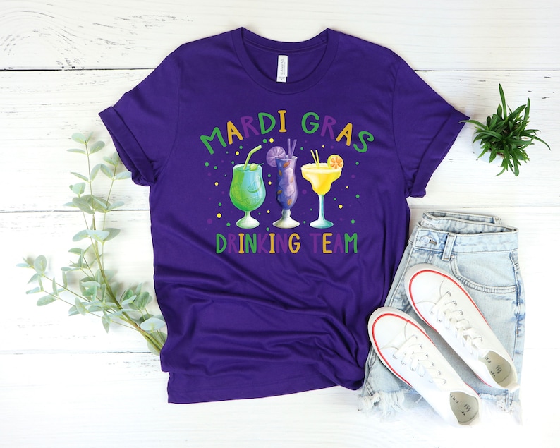 Mardi Gras Drinking Team Shirt, Fat Tuesday Shirt, Mardi Gras Day Shirt, Carnival Party Tee, NOLA Shirt