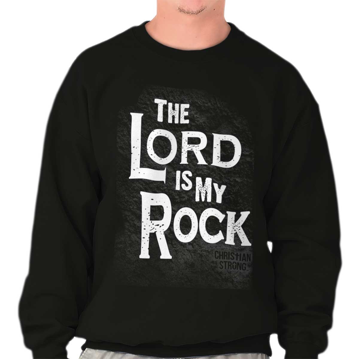 Lord Is My Rock Crewneck Sweatshirt